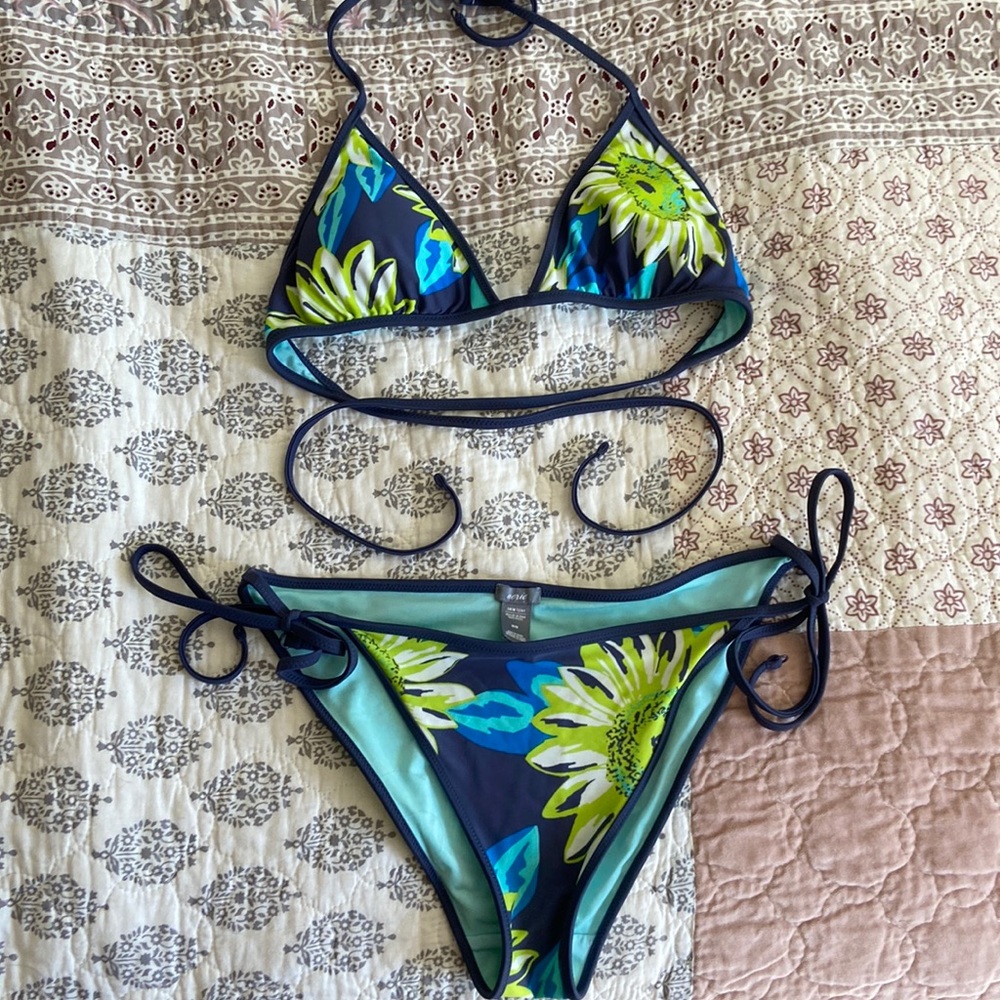 Aerie floral print bikini set